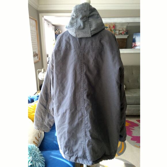 Y2K 2XL Dickies Chore utility jacket canvas Workcore quilted lined duckhood - Picture 4 of 11